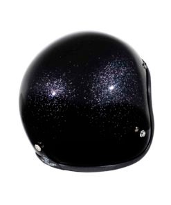 70's Helmets Metal Flake Black - Back Right
