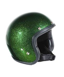 emerald green motorcycle helmet