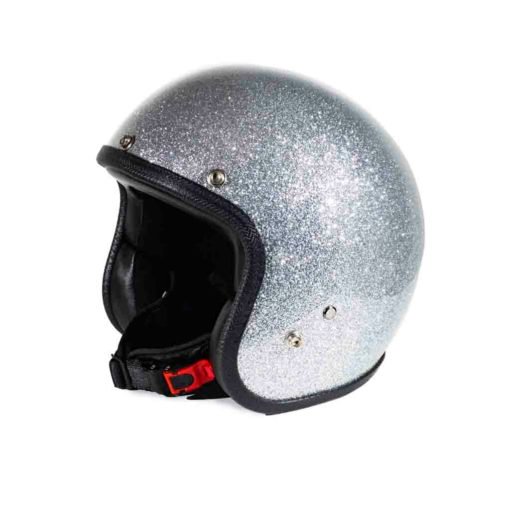 70's Helmets Metal Flake Silver - Profile