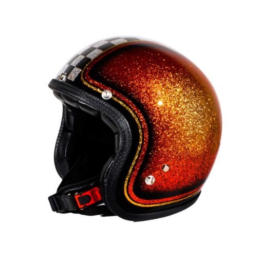 70's Helmets Orange Checkered
