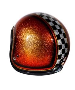 70's Helmets Orange Checkered - Left