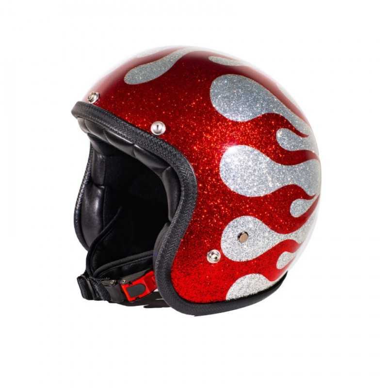 Helmet-70s-superflakes-collection-flames-silver-red-front
