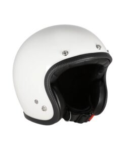 Helmet - open - face- superflat- glossy- white- front