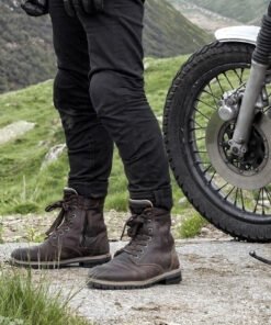 Stylmartin_motorcycles_boots_ACE_brown_front_model