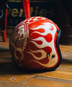 open_face_motorcycle_helmet_born_to_ride_model