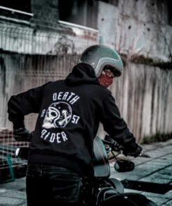 Skull Hoodie Death Rider - Black - Rider District