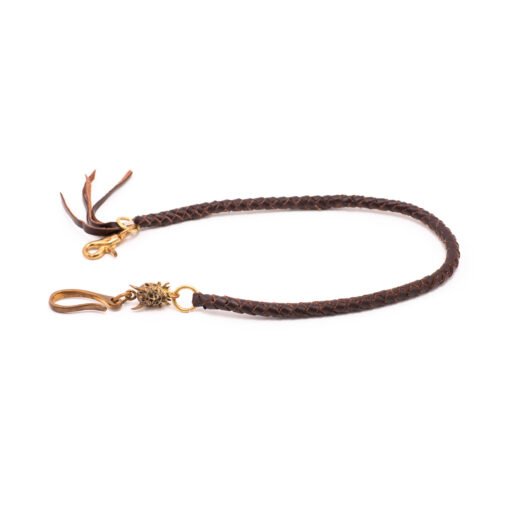 70's Biker Wallet Braid - Brown