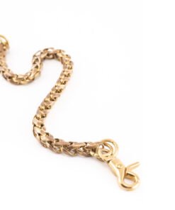 70's Biker Wallet Brass Chain Details