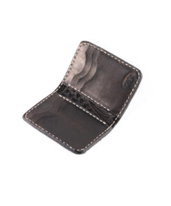 70's Credit Card Holder Wallet Black Engraved Interior