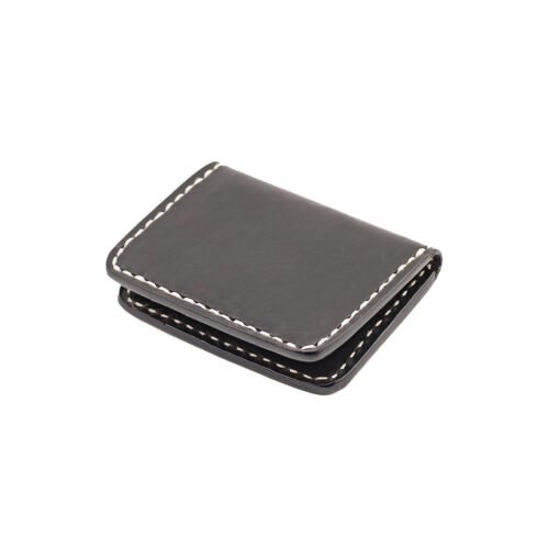 70's Credit Card Holder Wallet Black Flat