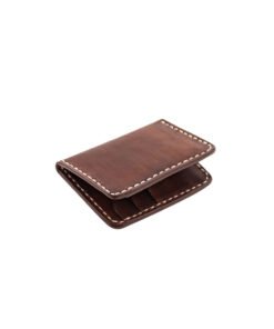 70's Credit Card Holder Wallet Brown Flat Right
