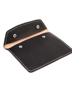 70's Document Holder Wallet Black Flat Open