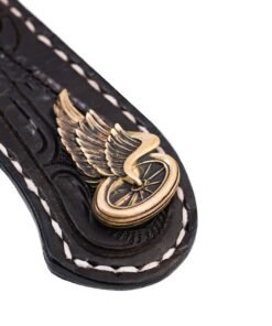 70's Long Engraved Black - Button