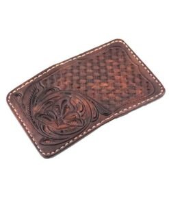 70s-wallet-brown-engraved-pocket-credit-card-holder-front-up