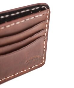 70's Wallet Pocket Engraved Black - Brown Details