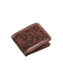 70's Wallet Pocket Engraved Black - Brown Down