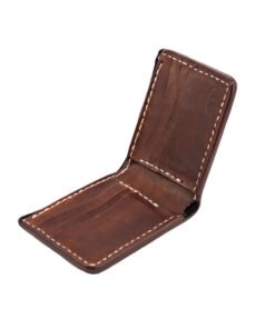 70's Wallet Pocket Engraved Black - Brown Interior