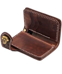 70's Wallet Shorty Engraved - Brown Interior