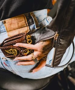 70's Wallet Shorty Engraved - Brown Pocket