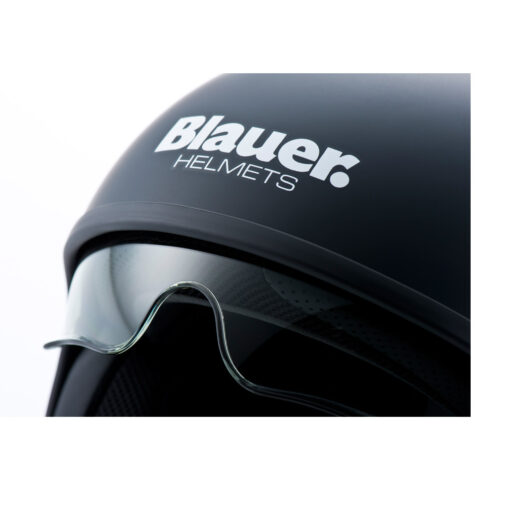 Blauer Pilot 1.1 Monochrome Black Matt Jet Helmet Logo