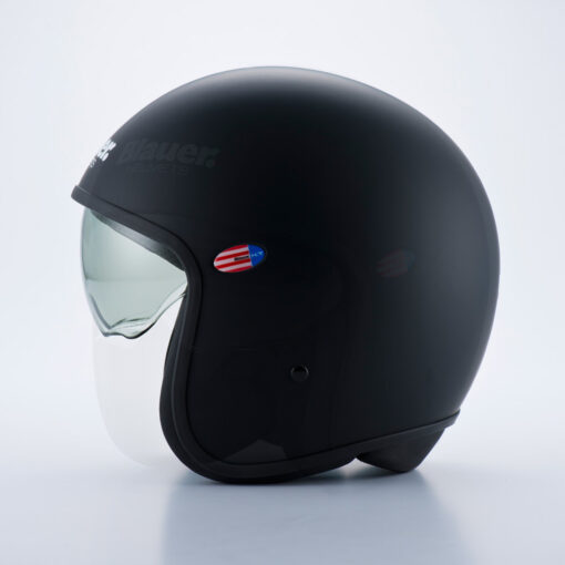 Blauer Pilot 1.1 Monochrome Black Matt Jet Helmet Profile