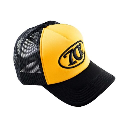 70s Trucker Cap Black Yellow DX