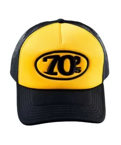 D6 Vintage 60s 70s DUPONT STREN FISHING LINE PATCH Yellow Mesh Trucker Hat  Cap