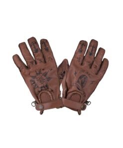 Guantes-para-moto-de-piel-marrón