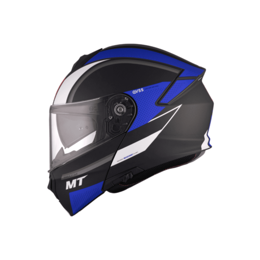 CASCO MOTO AZUL - GENESIS CAVE A7 MATE - DERECHA