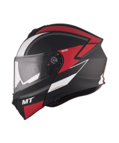 Casco de moto rojo-Genesis SV Cave A5 Mate- izquierda