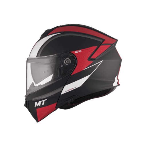 Casco de moto rojo-Genesis SV Cave A5 Mate- izquierda