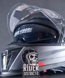 Full-Face-helmet-Red-black-Stormer-front-visor-open