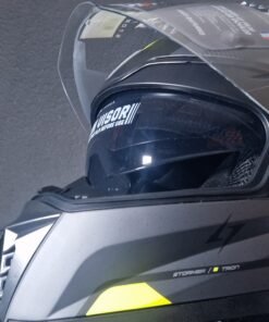 Full-face-helmet-yellow-Stomer-open-visor