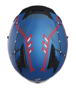 Helmet-full-face- blue-Maverik-up