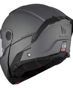 MT Helmets-ATOM 2 SV-Matt-modular-helmet-grey-back