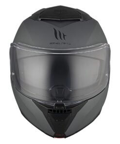 MT Helmets-ATOM 2 SV-Matt-modular-helmet-grey-front