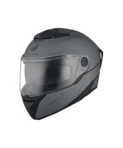 MT Helmets-ATOM 2 SV-Matt-modular-helmet-grey-front-right