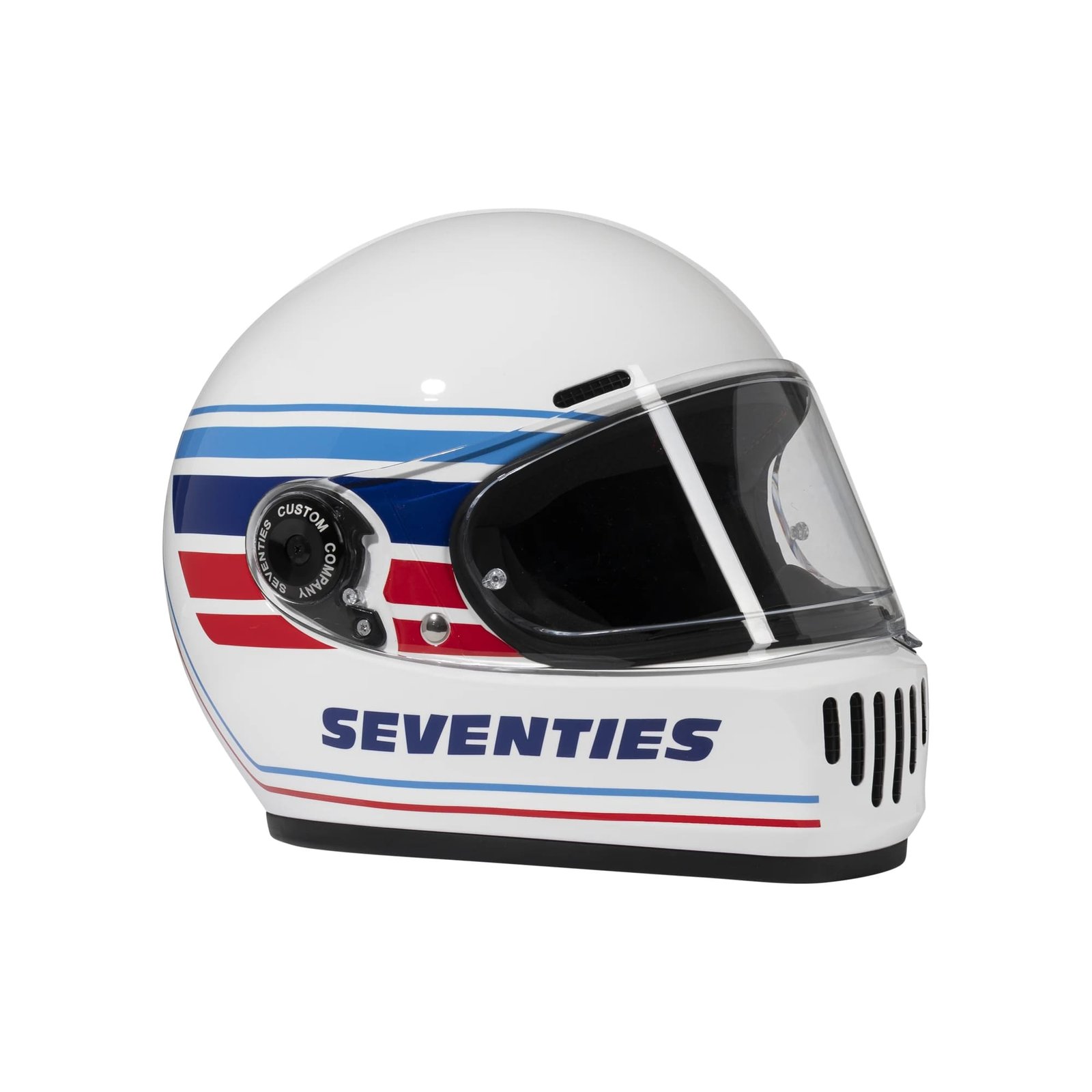 GT Gran Turismo White Vintage Full Face Helmet - Image 3
