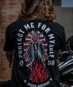 Alternative view of Biker Hoodie "Virgen – Protect Me From Myself"