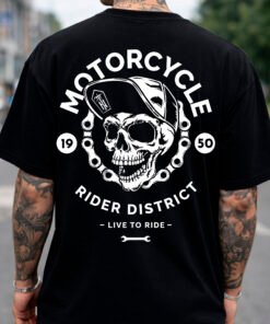 Alternative view of Biker T-Shirt "live To Ride"